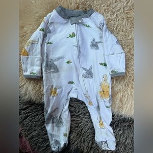 Bunny Trail Organic Cotton Loose Fit Footed Sleep & Play - NB